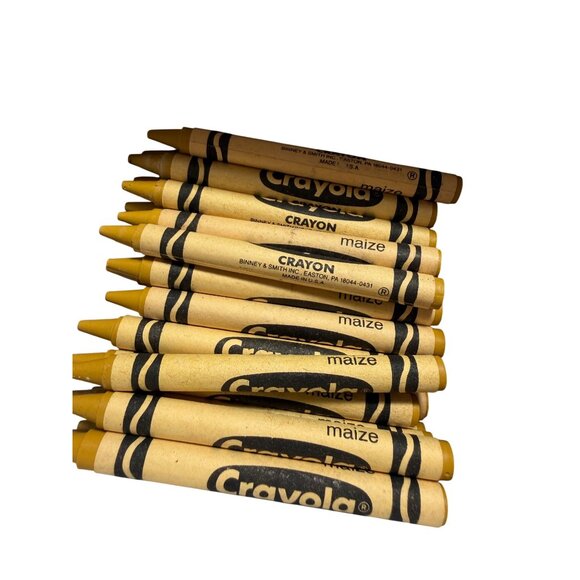 24 Crayola Retired Maize Color Crayon Vintage Collectiable - Picture 2 of 4